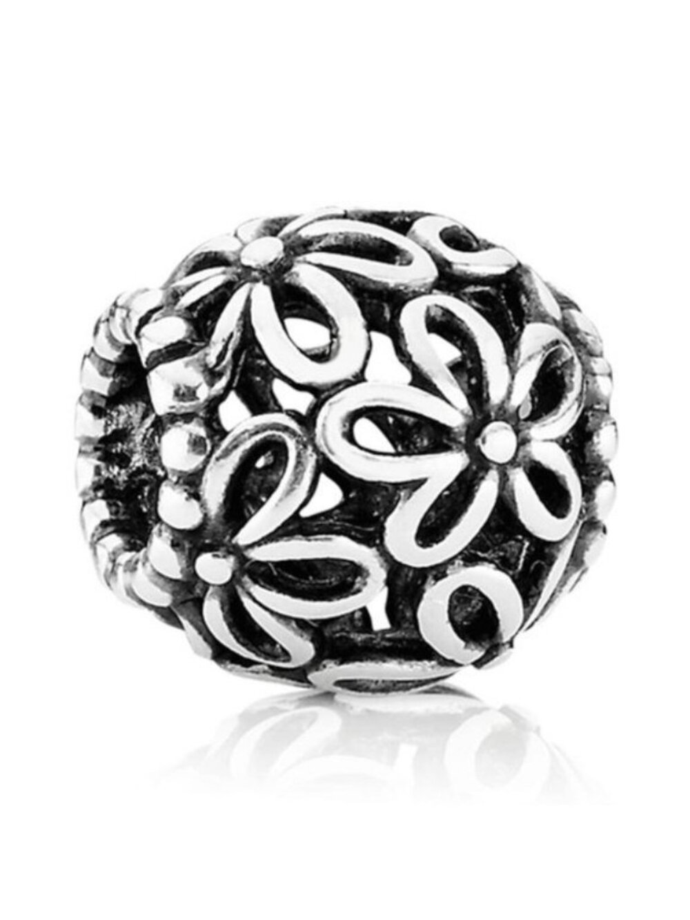 Pandora Retired Sterling Silver Wildflower Walk Openworks Bead - 790890